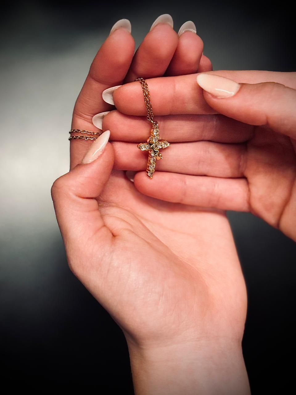 Classic Cross & Crown Necklace