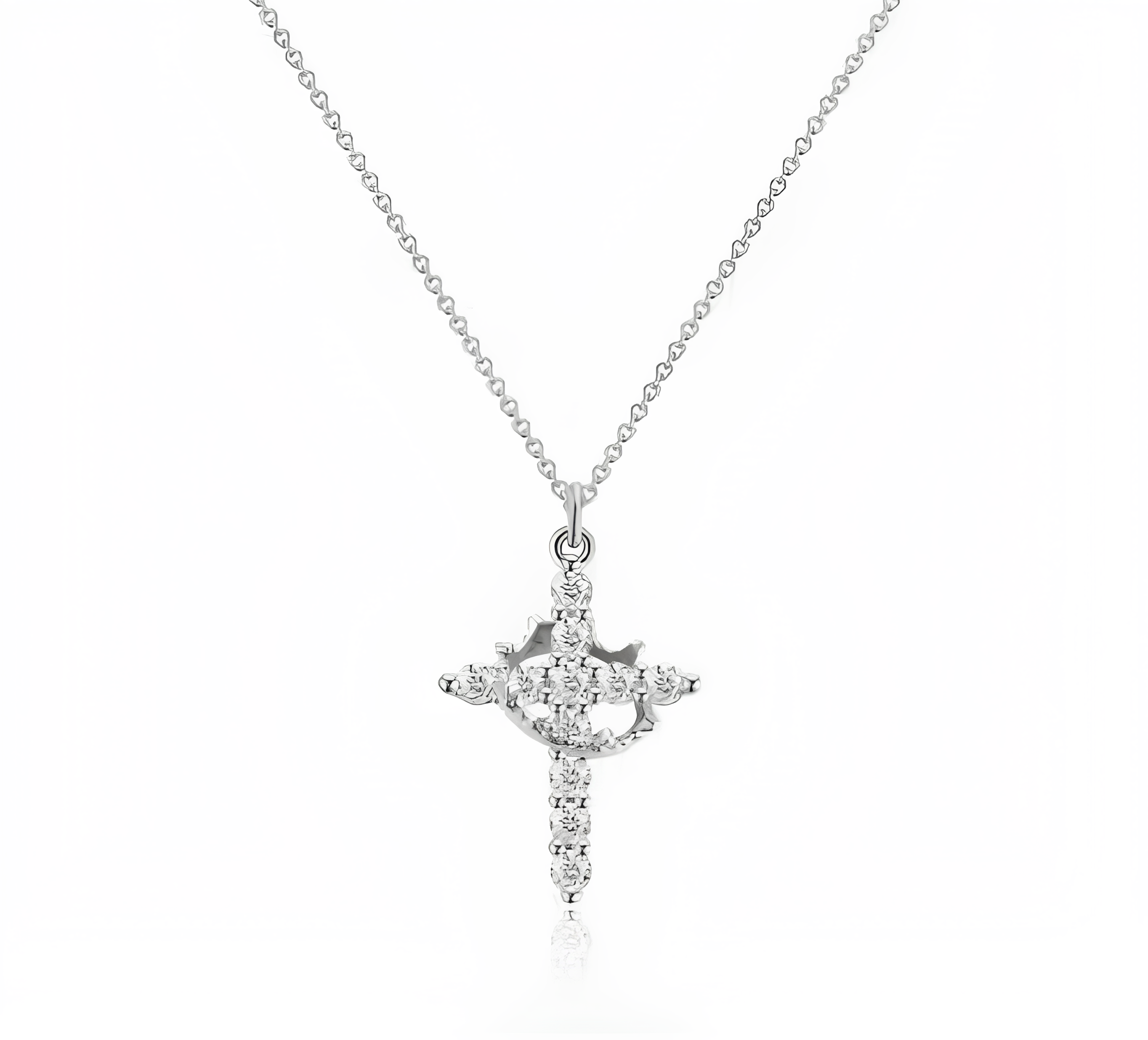 Classic Cross & Crown Necklace